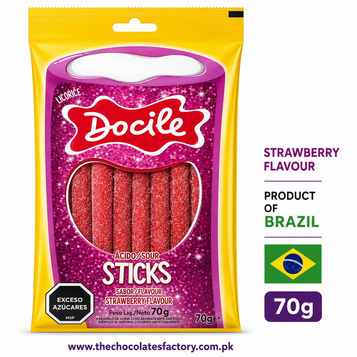 Docile Sour Strawberry – 70g
