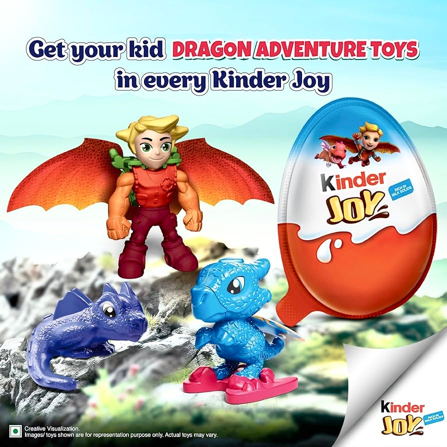 Kinder Joy Dragon Adventures Surprise Egg - X 6