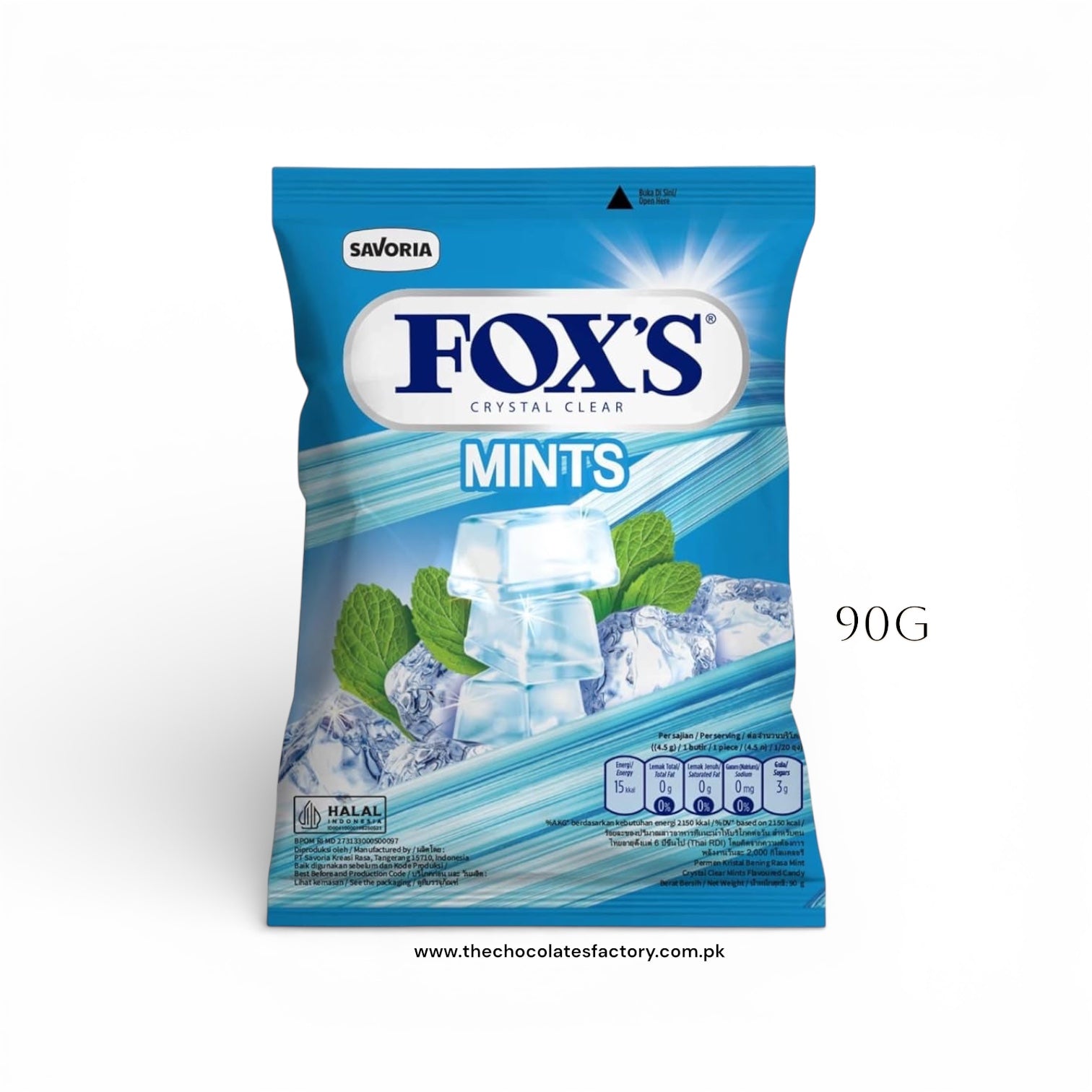 Fox's Crystal Clear Mints Candy Pouch 90g