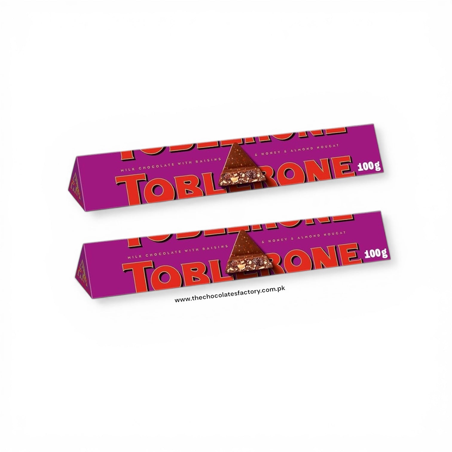 Toblerone Fruit and Nut - Milk Chocolate with Raisins, 100g - X2