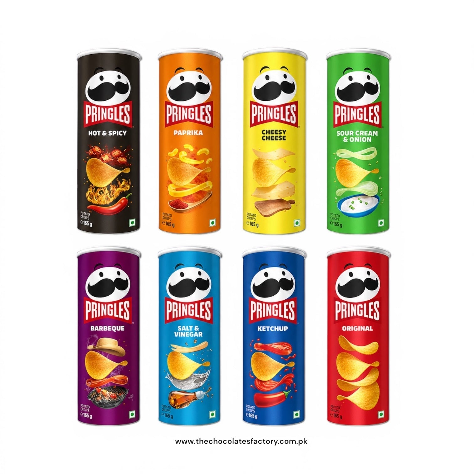 Pringles 165gm - 8  Flavours