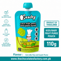 Peachy Peachy Corn Milk, Peas & Apple Purée Kids/Baby Fruit Purée Pouch 110g