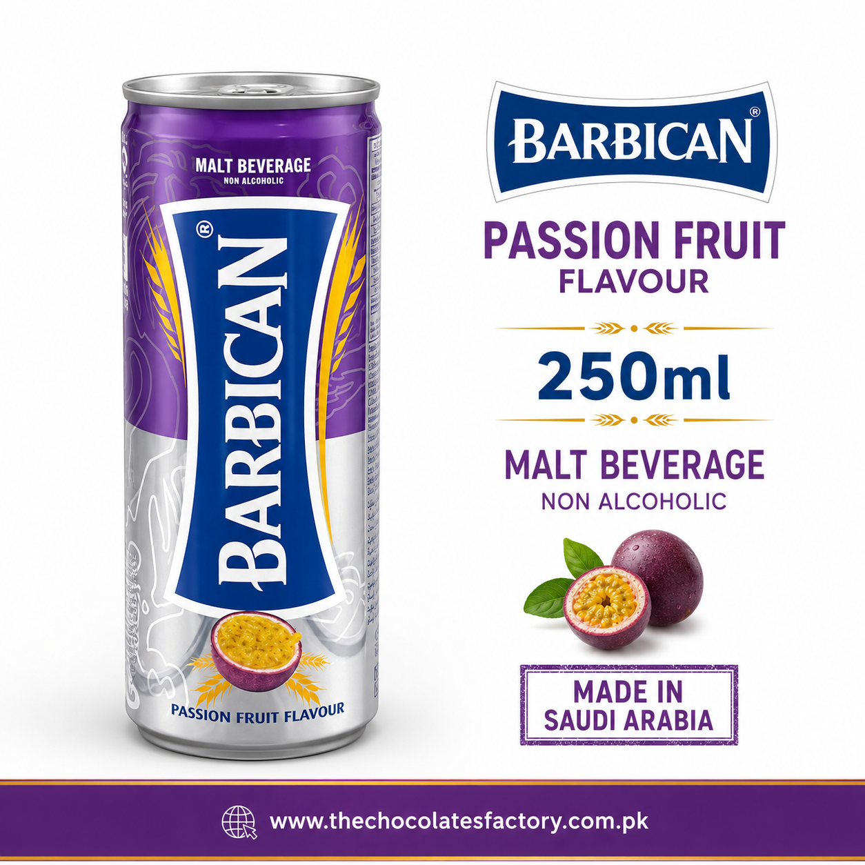 BARBICAN MALT BEVERAGE Passion Fruit FLAVOR 250ML