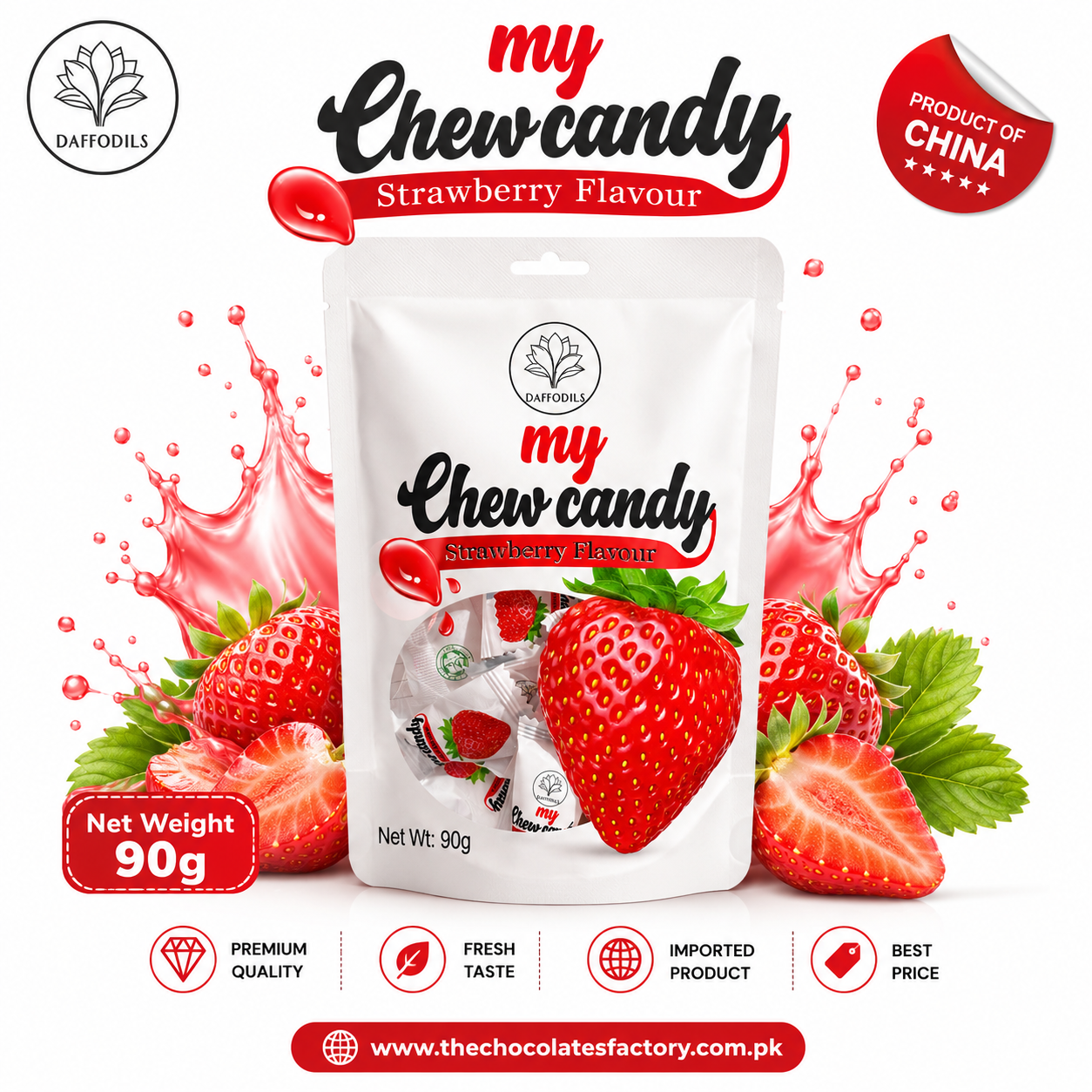My Chew Candy Strawberry Flavour – 90g